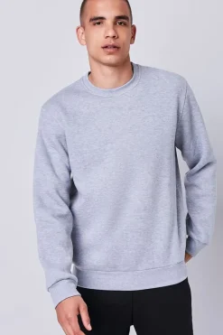 Heathered Fleece Crew Neck Sweatshirt