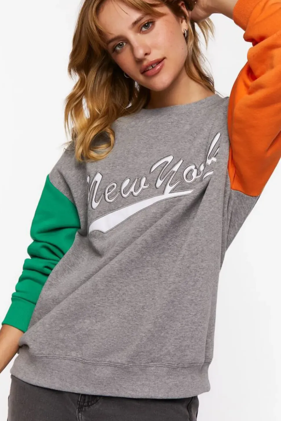 Heathered New York Graphic Pullover