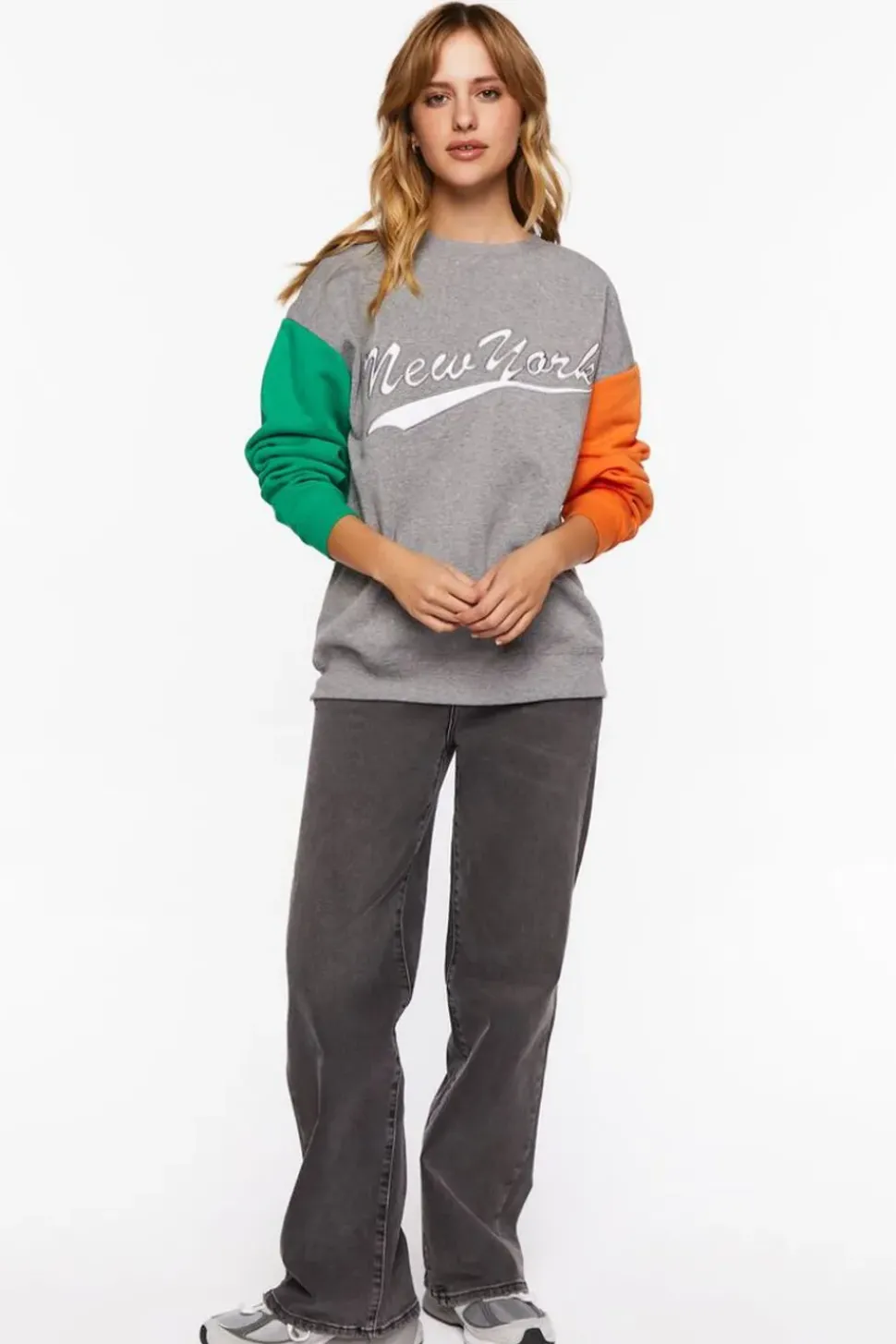 Heathered New York Graphic Pullover