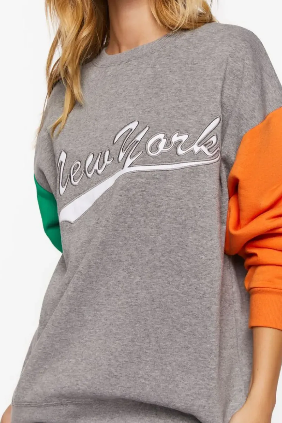 Heathered New York Graphic Pullover