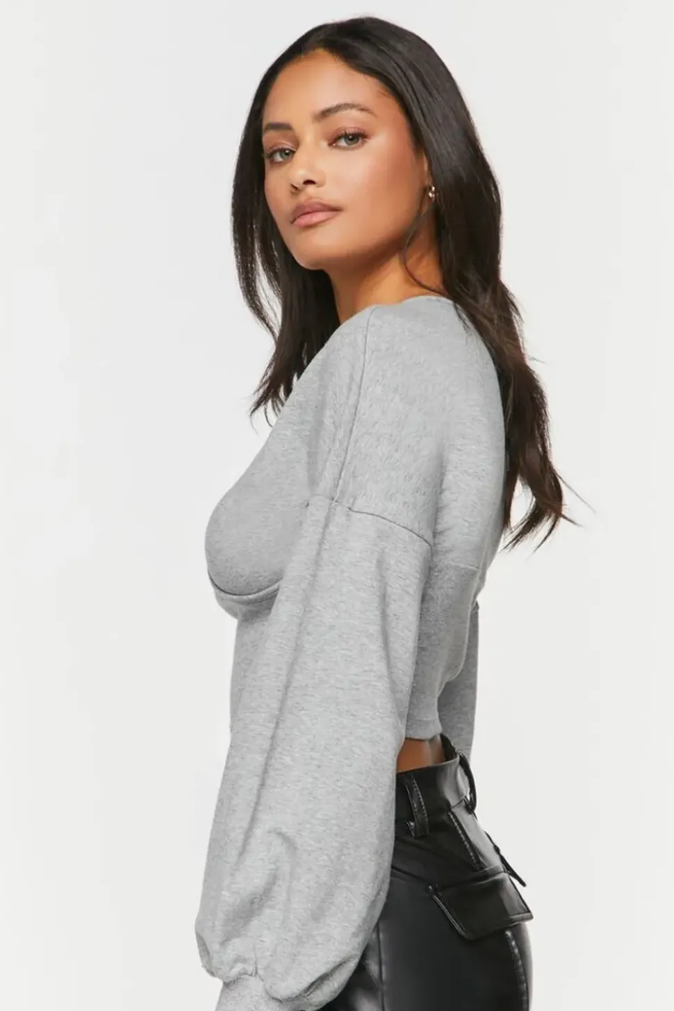 Heathered Underbust Crop Top