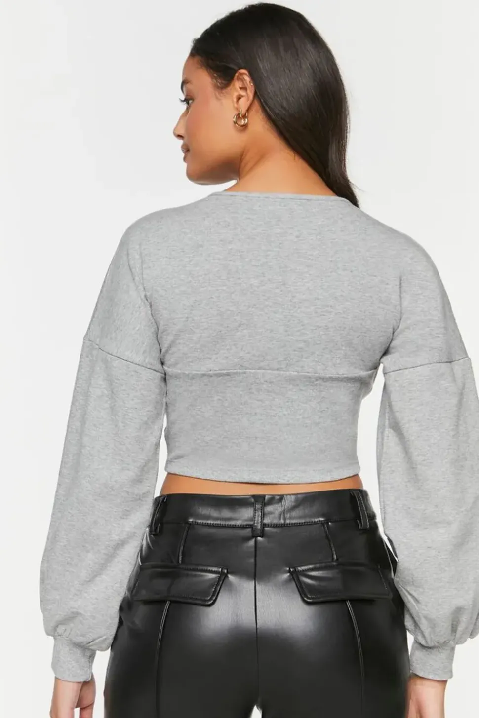 Heathered Underbust Crop Top