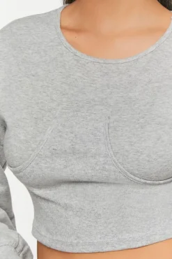 Heathered Underbust Crop Top