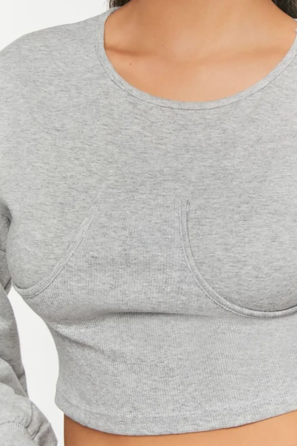 Heathered Underbust Crop Top