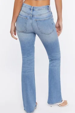Hemp 10% Distressed Flare Jeans