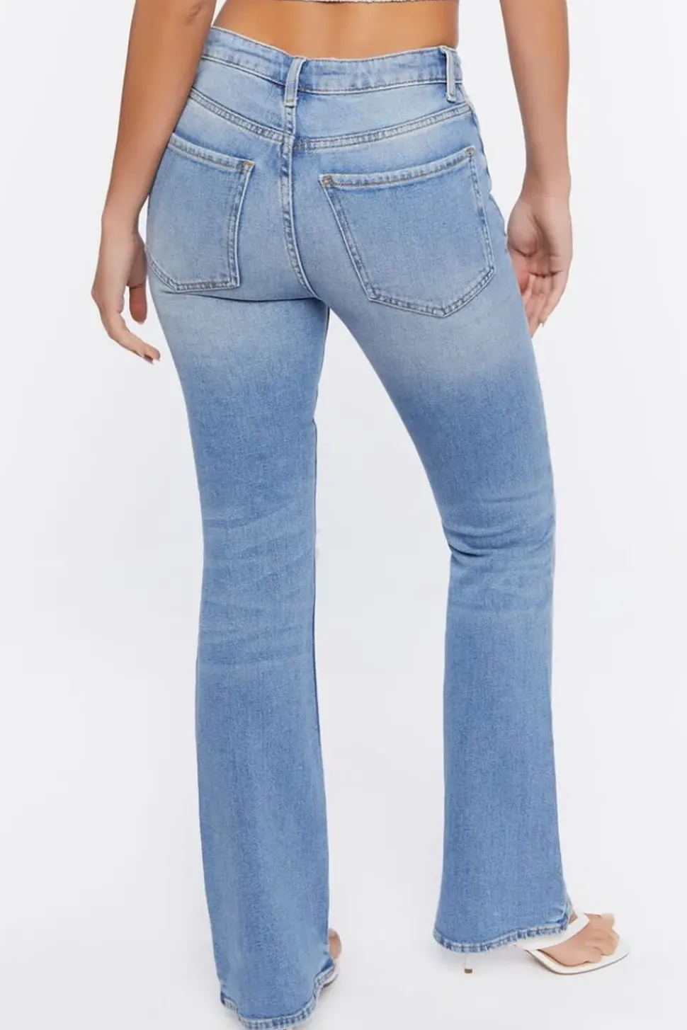 Hemp 10% Distressed Flare Jeans
