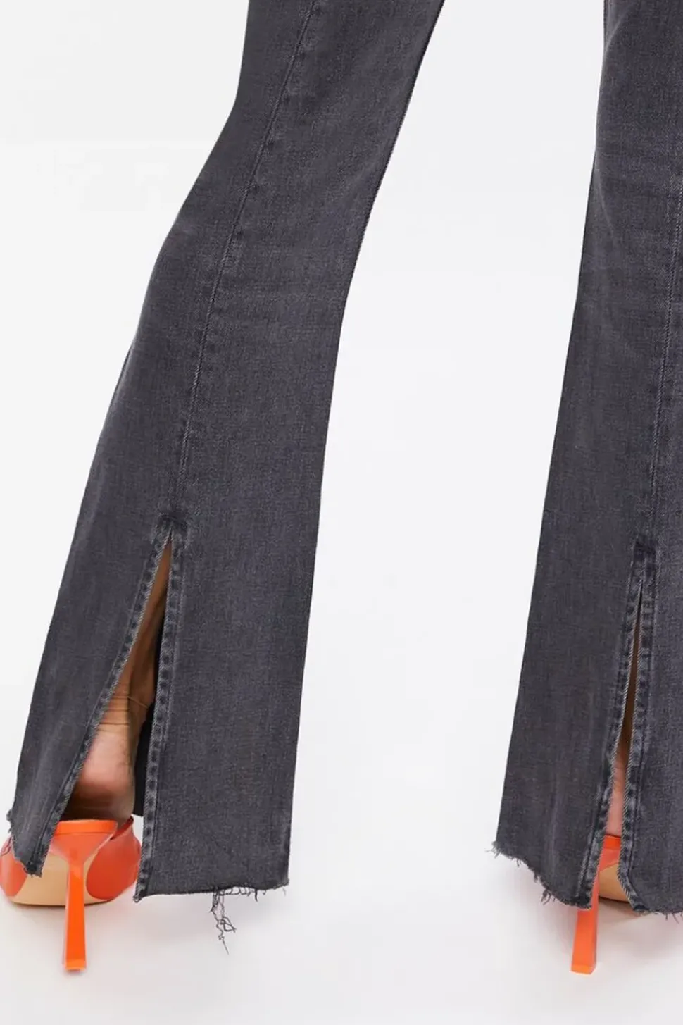 Hemp 10% Distressed Raw-Cut Bootcut Jeans