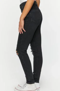 Hemp 10% Distressed Skinny Jeans