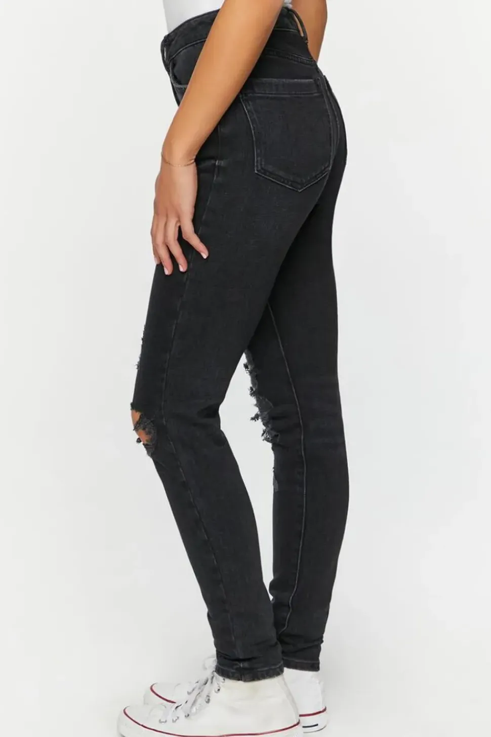 Hemp 10% Distressed Skinny Jeans
