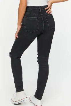 Hemp 10% Distressed Skinny Jeans