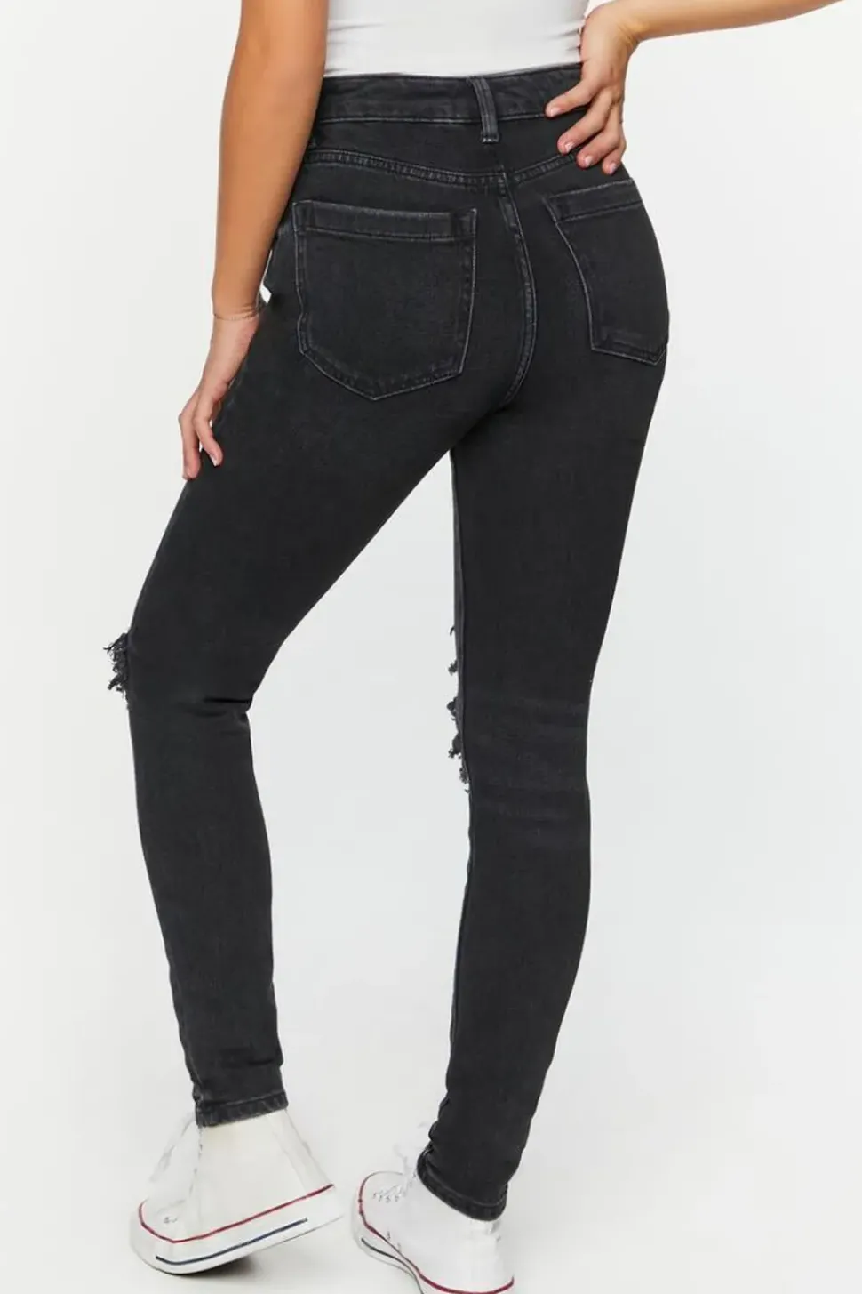 Hemp 10% Distressed Skinny Jeans