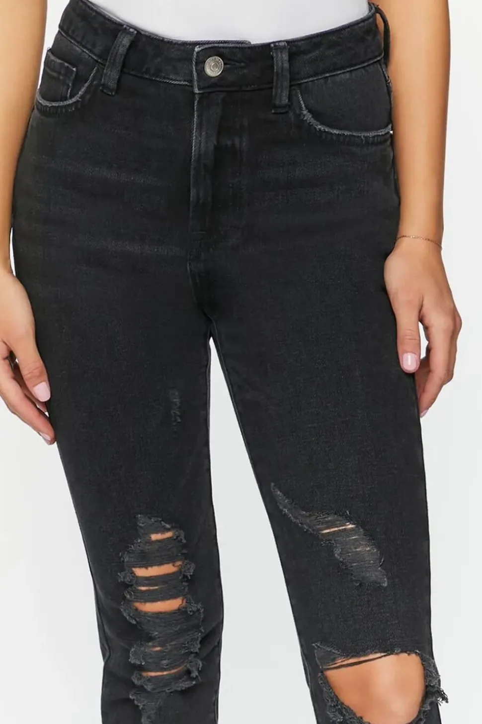 Hemp 10% Distressed Skinny Jeans