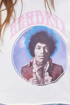 Hendrix Graphic Raw-Cut Tee