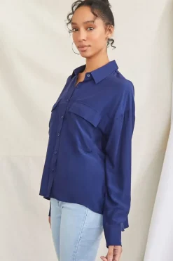 High-Low Buttoned Shirt