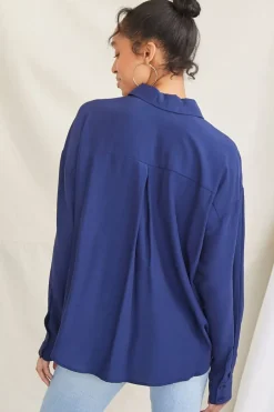 High-Low Buttoned Shirt