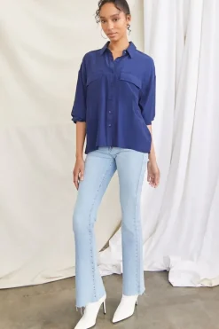 High-Low Buttoned Shirt