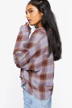 High-Low Plaid Shirt