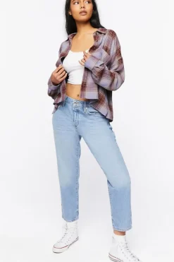 High-Low Plaid Shirt