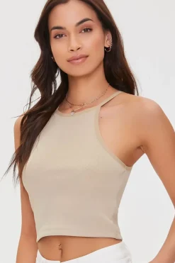 High-Neck Cropped Cami