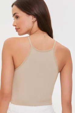 High-Neck Cropped Cami