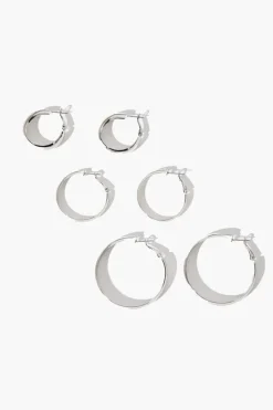 High-Polish Hoop Earring Set