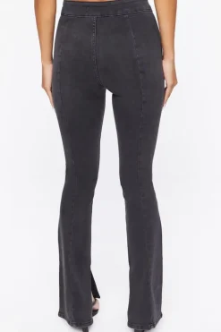 High-Rise Bootleg Split-Hem Jeans