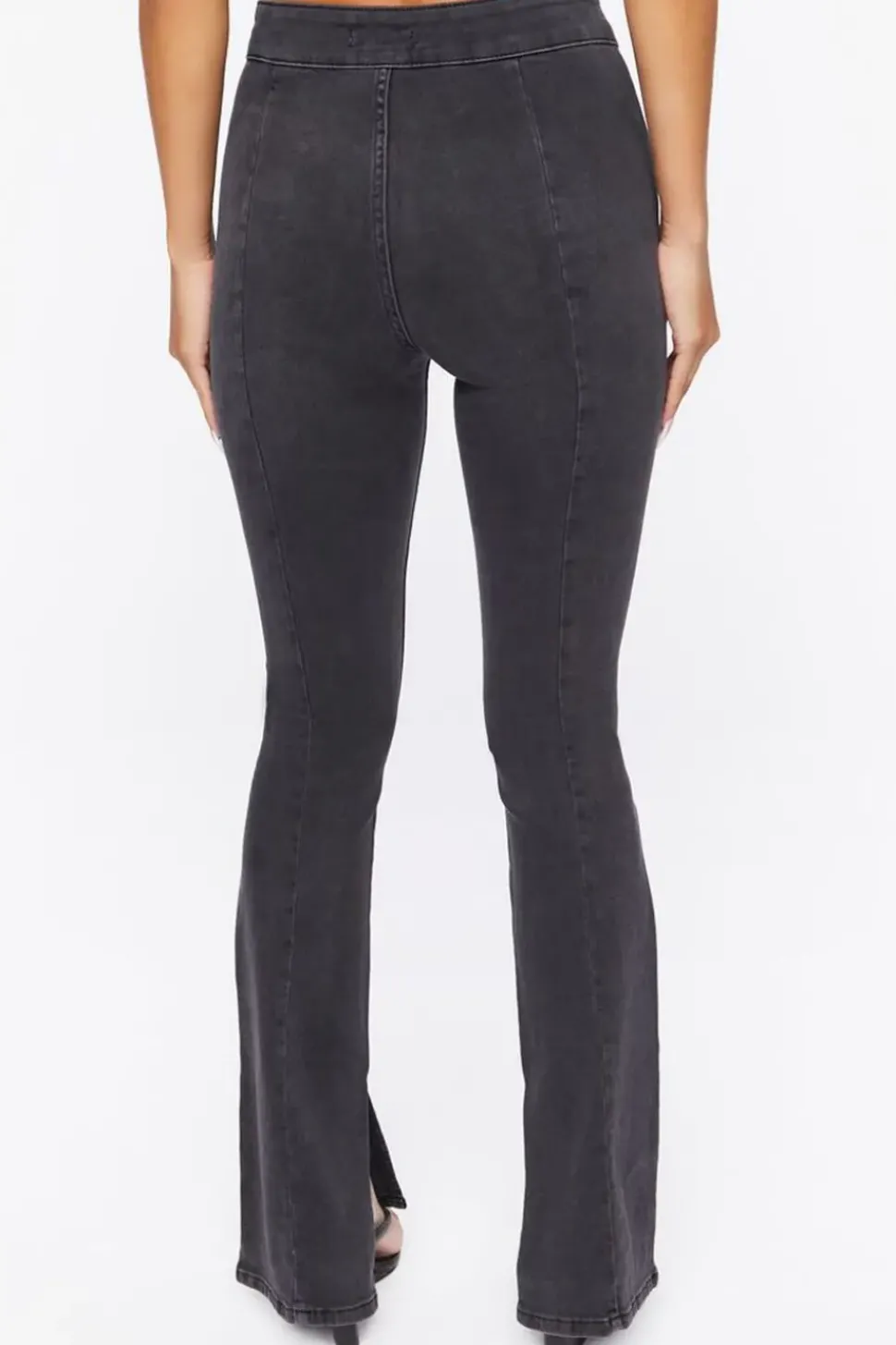 High-Rise Bootleg Split-Hem Jeans