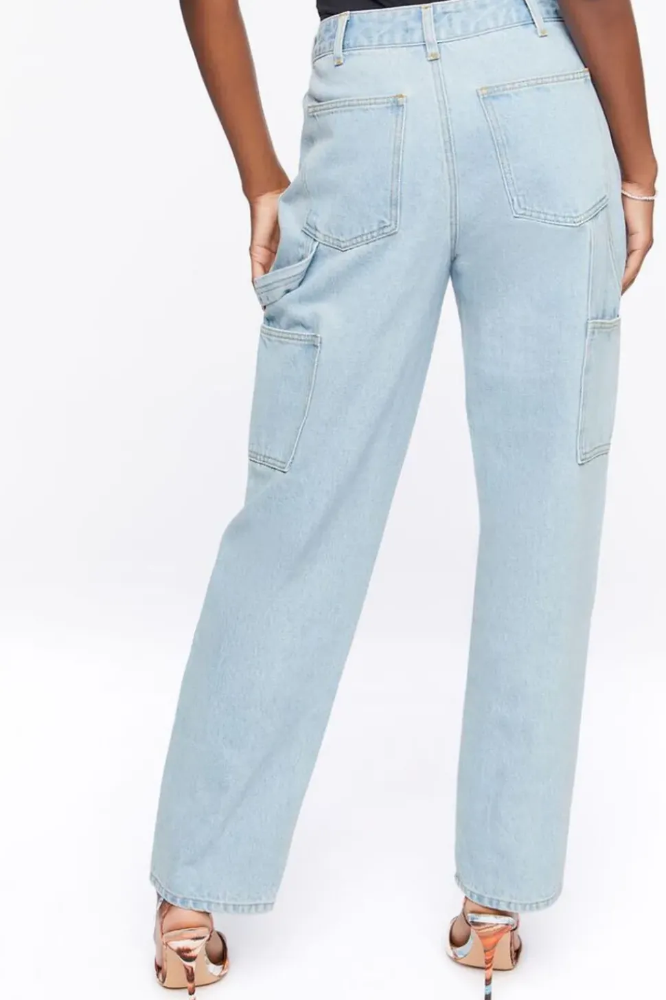 High-Rise Cargo Jeans