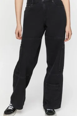 High-Rise Cargo Jeans