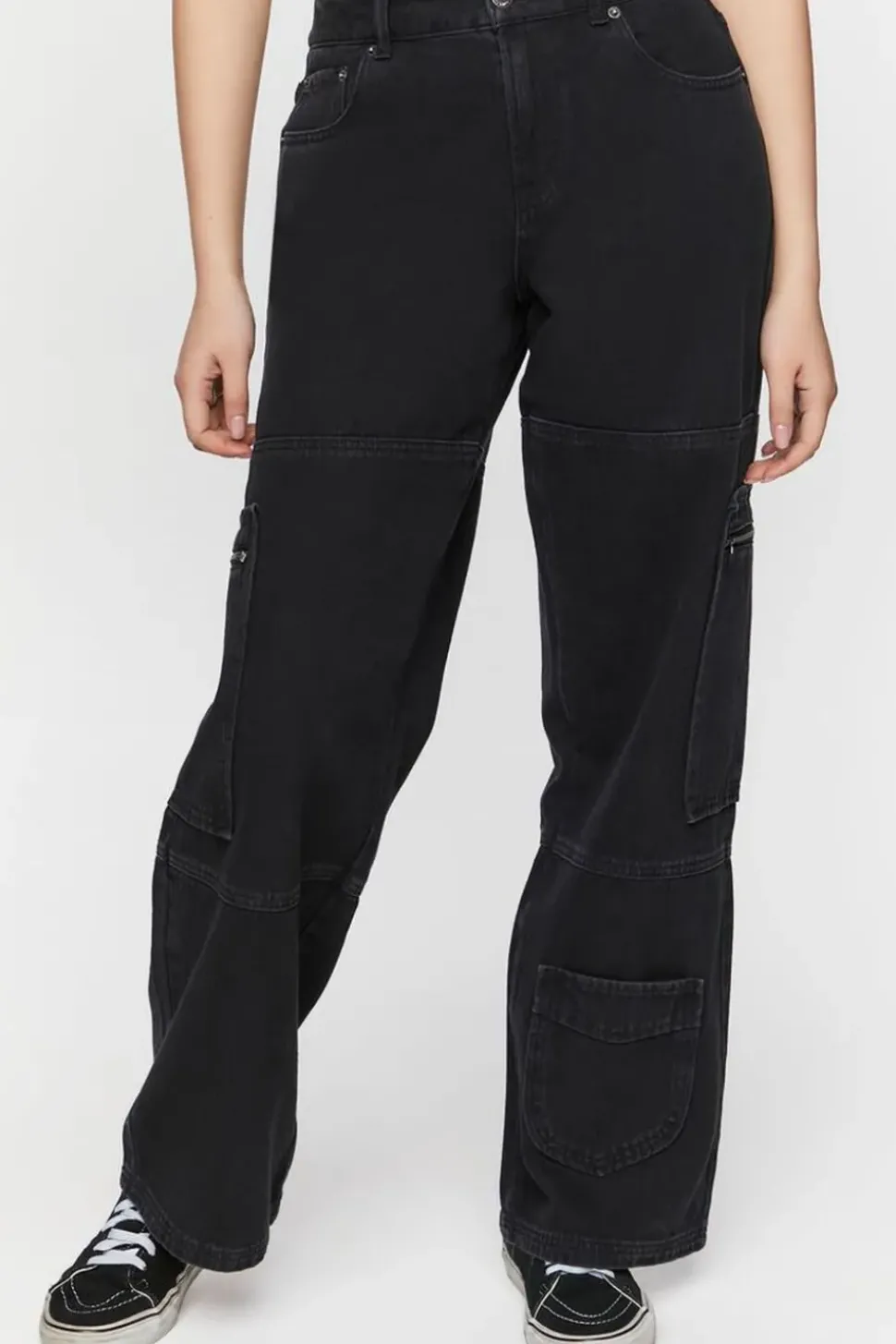 High-Rise Cargo Jeans