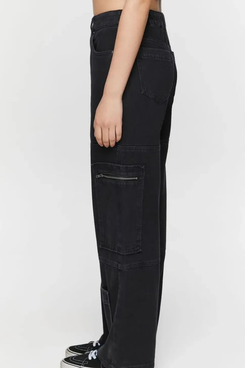 High-Rise Cargo Jeans