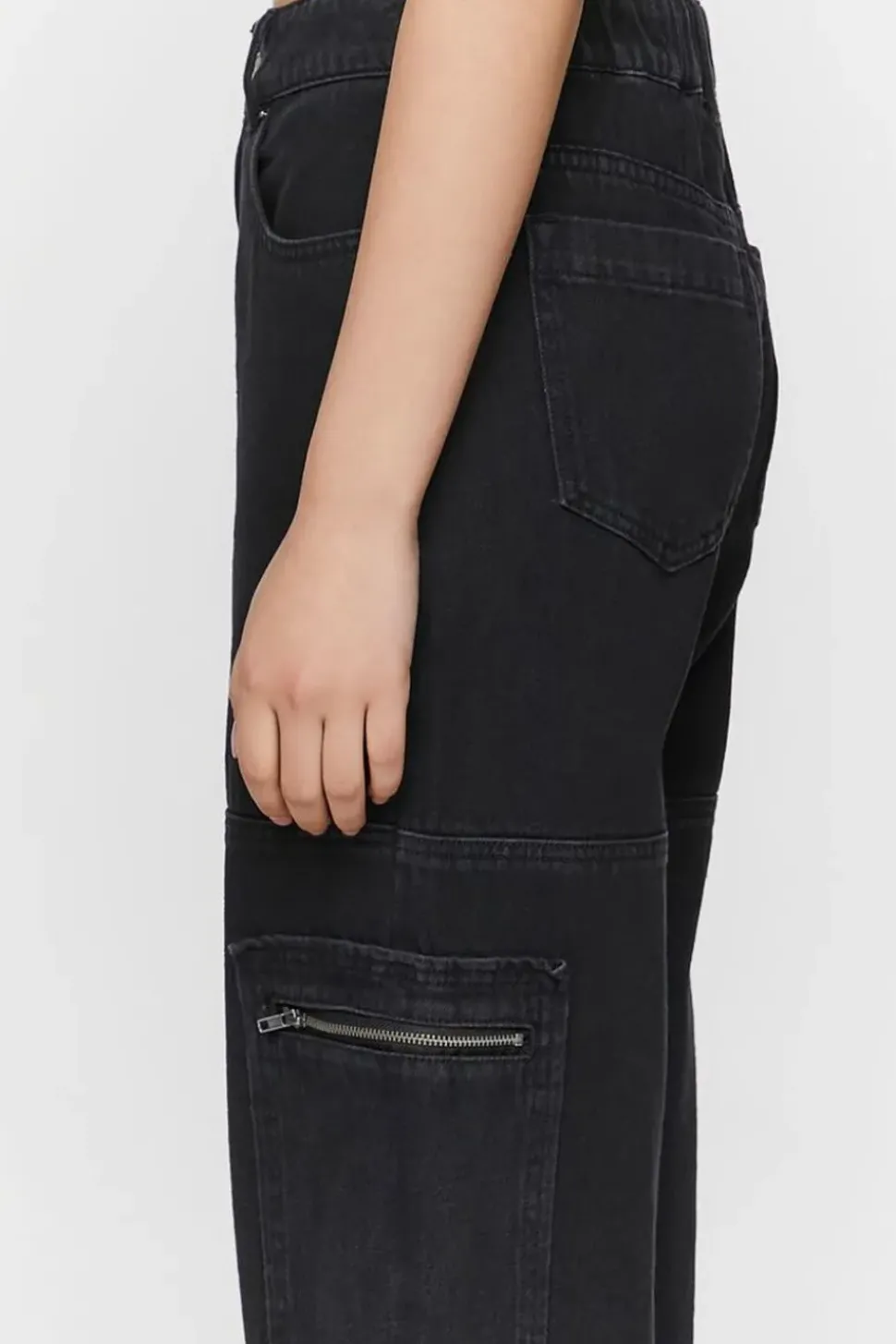 High-Rise Cargo Jeans