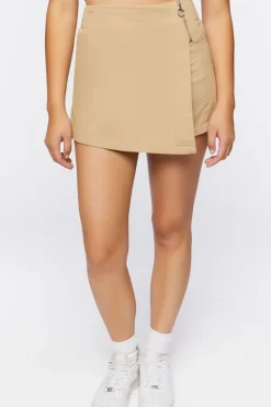 High-Rise Chambray Skort