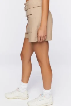 High-Rise Cotton Shorts