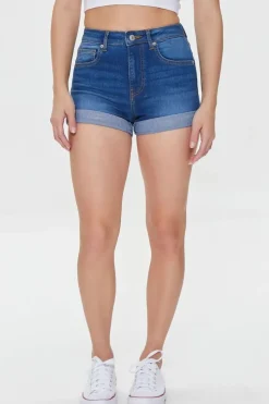 High-Rise Curvy Denim Shorts