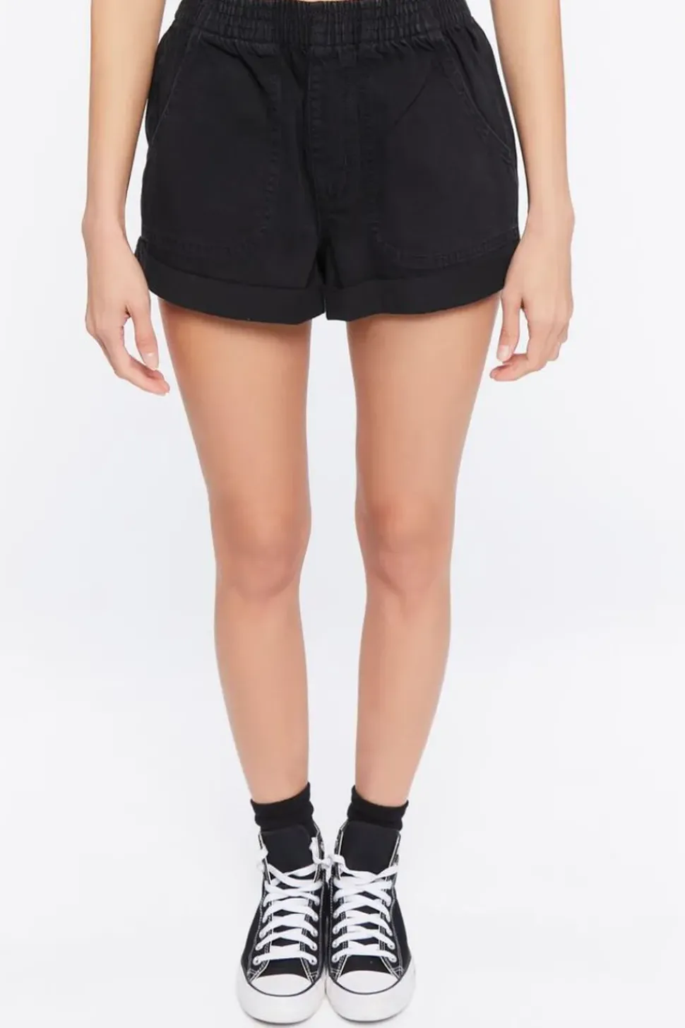 High-Rise Denim Shorts