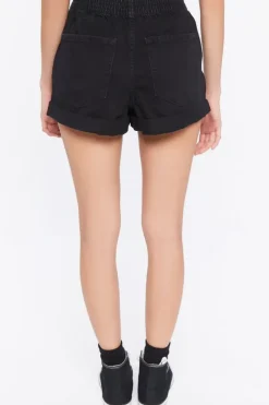 High-Rise Denim Shorts