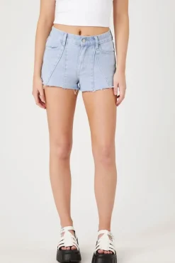 High-Rise Denim Shorts