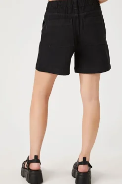High-Rise Denim Shorts
