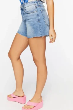 High-Rise Denim Shorts