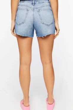 High-Rise Denim Shorts