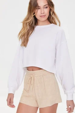 High-Rise Drawstring Shorts