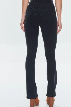 High-Rise Lace-Up Bootcut Jeans