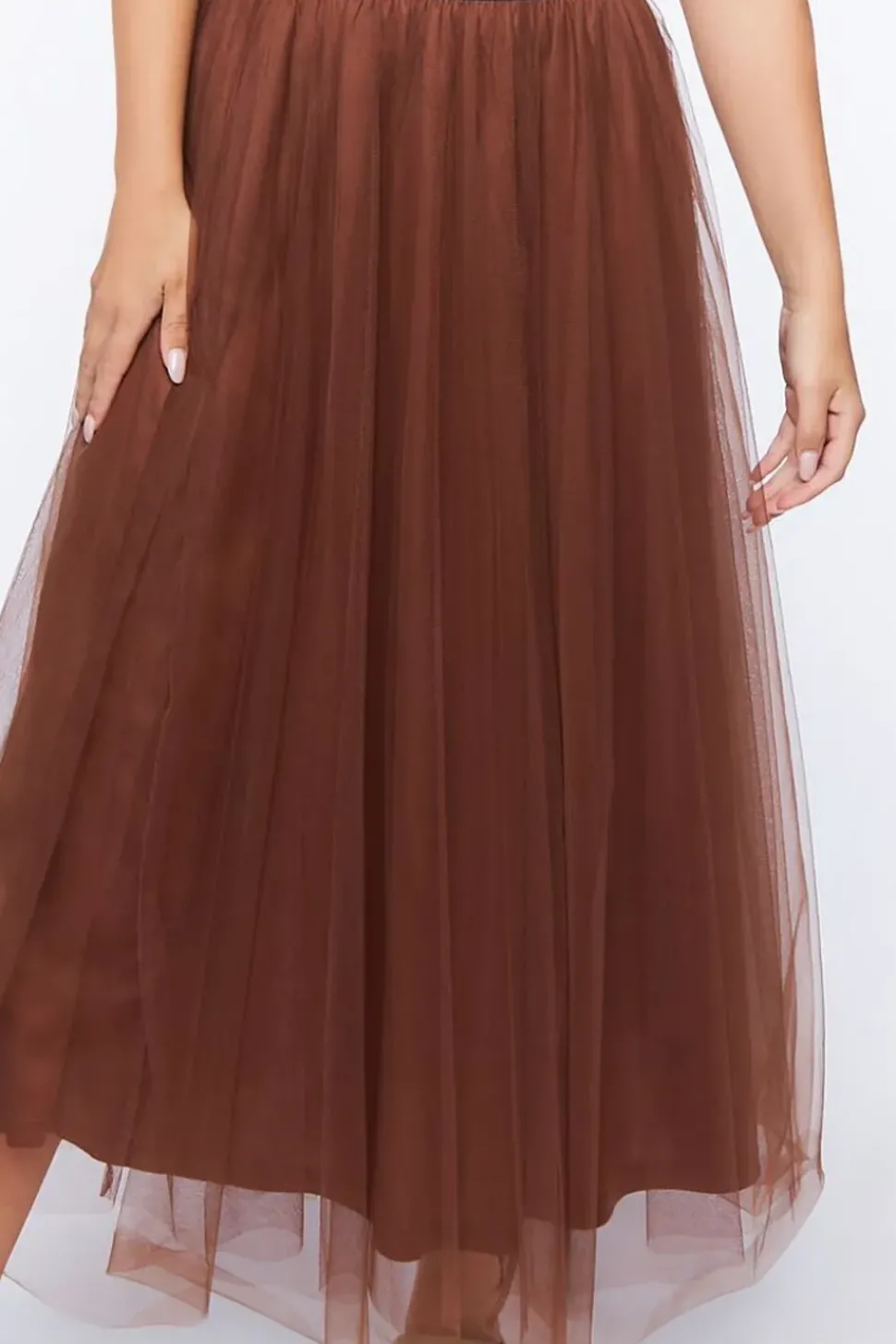 High-Rise Mesh Midi Skirt