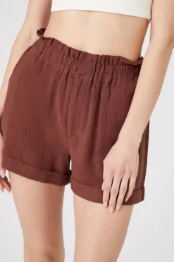 High-Rise Paperbag Shorts