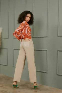 High-Rise Straight-Leg Jeans