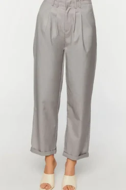 High-Rise Straight-Leg Trousers