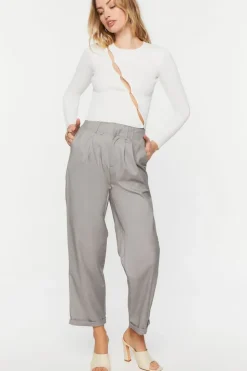 High-Rise Straight-Leg Trousers