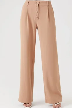 High-Rise Straight-Leg Trousers