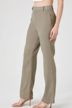 High-Rise Straight-Leg Trousers